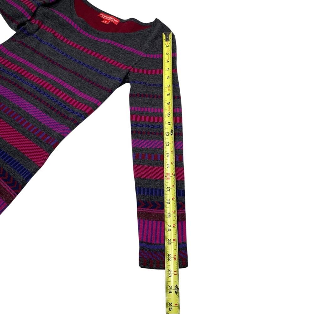 Krimson Klover Tallchief Sweater Dress XS Wool Silk Fair Isle Chevron Stripe - Picture 7 of 11